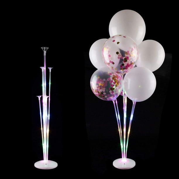 Balloon Cup And Stick Display Stand With LED Lights For Table Centre